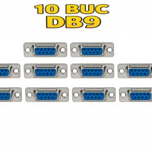 Set 10 conectori SUB-D SERIAL RS232 9 pini mama CONNFLY DS1033-09FUNSISS-CT-10