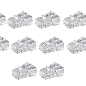 Set 10 mufe internet RJ45 CAT5 8p8c cablu push rotund Goobay 58627-10