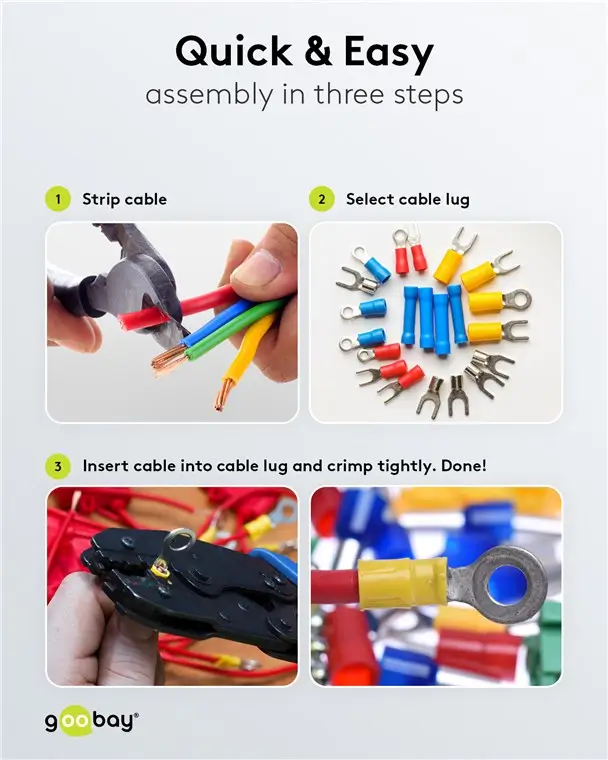 Set 10 Papuci Conectori Mama Albastru 64x08mm Goobay 17004 10