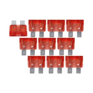Set 10 sigurante 10A auto midi 19x13mm rosu BEZ4011-10-10
