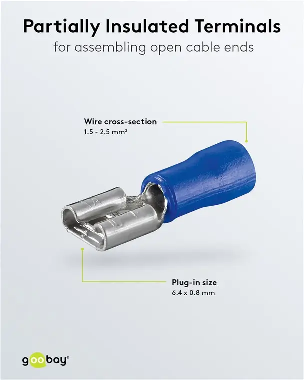 Set 20 Papuci Conectori Mama Albastru 64x08mm Goobay 17004 20