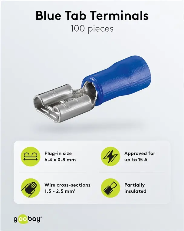 Set 20 Papuci Conectori Mama Albastru 64x08mm Goobay 17004 20