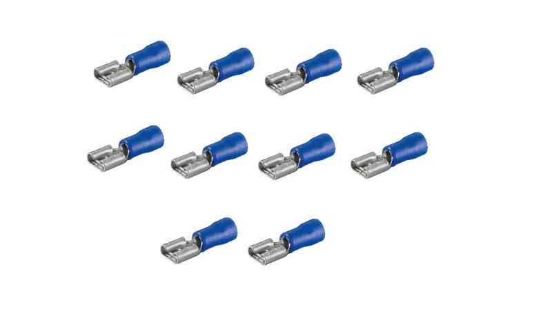 Set 20 papuci conectori mama albastru 6.4x0.8mm Goobay 17004-20