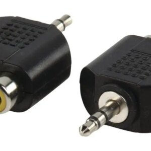 Set adaptor JACK STEREO 3.5mm tata - 2x RCA mama 2buc Well AC-010-BW