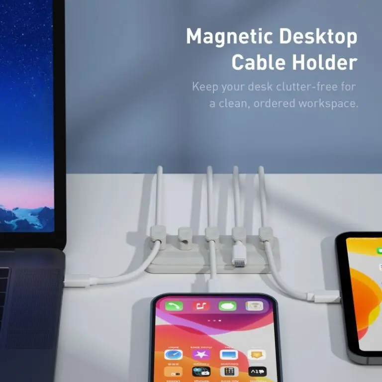 Set Organizator De Cabluri Well Magnetic Pentru 5 Cabluri Gri Org Cable M0305gy Wl