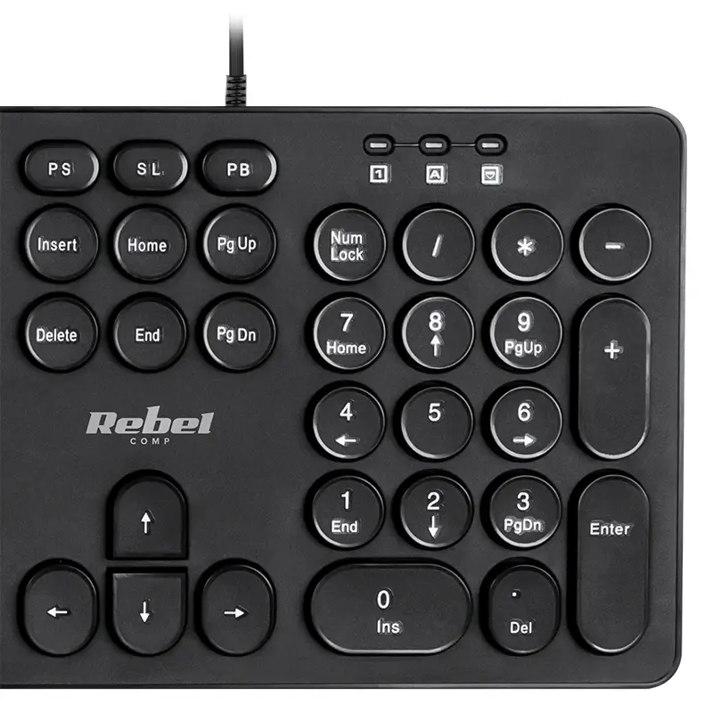 Tastatura 96 Taste Cu Fir Usb Rebel Wdk100 Kom1029