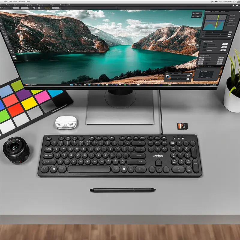 Tastatura 96 Taste Cu Fir Usb Rebel Wdk100 Kom1029