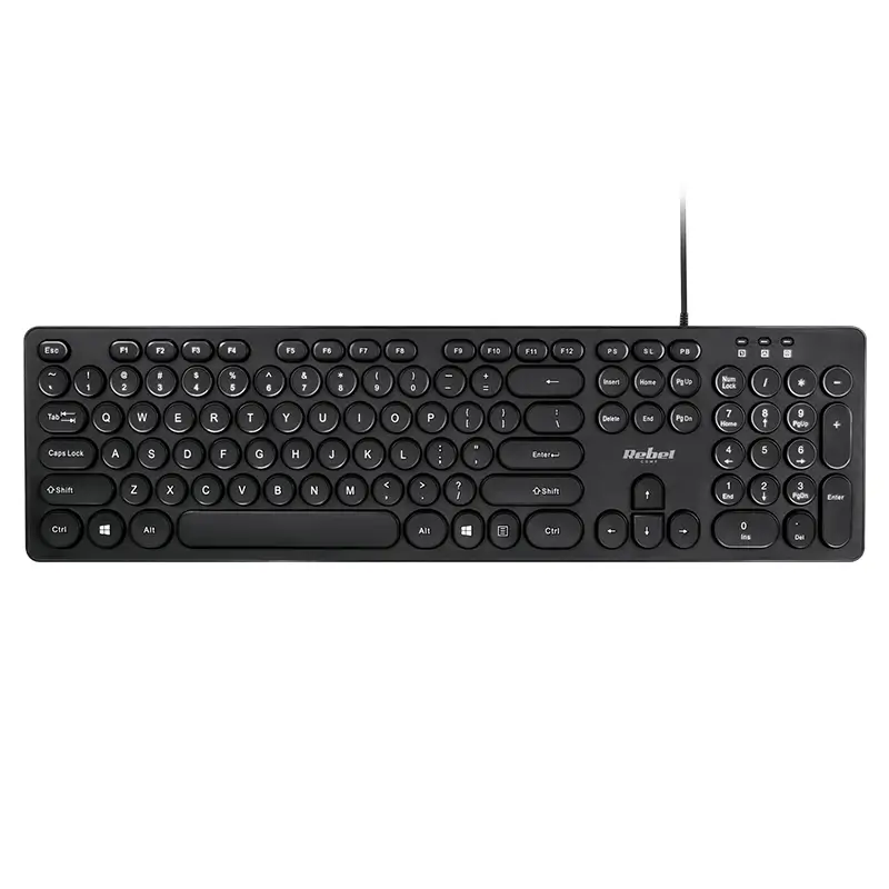 Tastatura 96 Taste Cu Fir Usb Rebel Wdk100 Kom1029