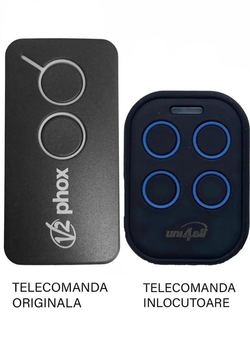 Telecomanda poarta garaj de doua si patru canale cod saritor 433.92MHz V2 Phox (853-1)