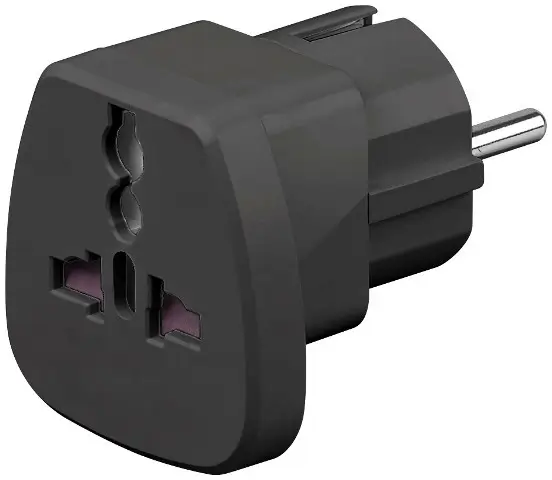 Adaptor Universal la CEE 7/7 negru 3680W 16A nu converteste tensiunea