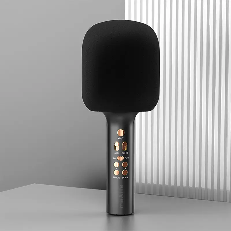 Bluetooth Karaoke Microfon Cu Difuzor Incorporat Negru Maxlife Mxbm 600 Oem0200495