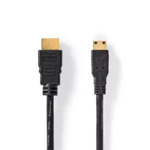 Cablu mini HDMI - HDMI 3m High Speed 4K 30Hz 10.2Gbps cu Ethernet Nedis