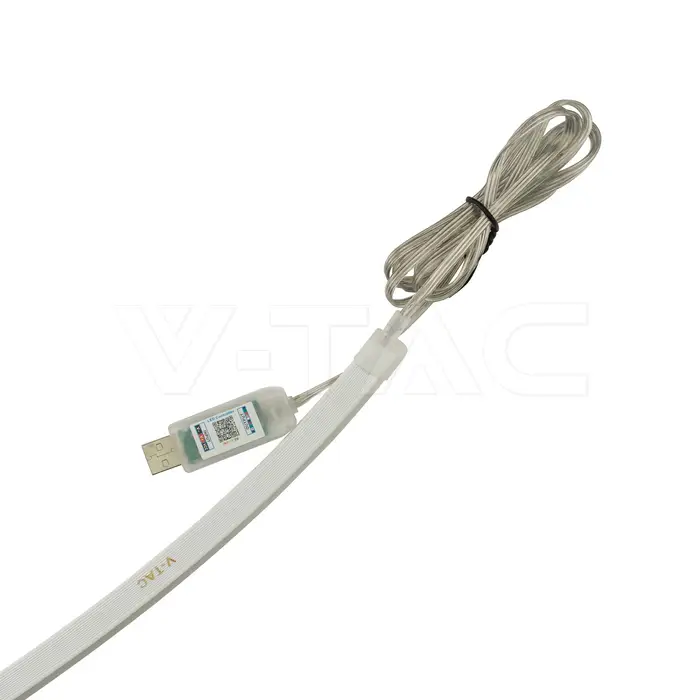 Kit Banda Led Neonflex Magic Rgb 5m 5vdc Ip20 Telecomanda V Tac Sku 24050