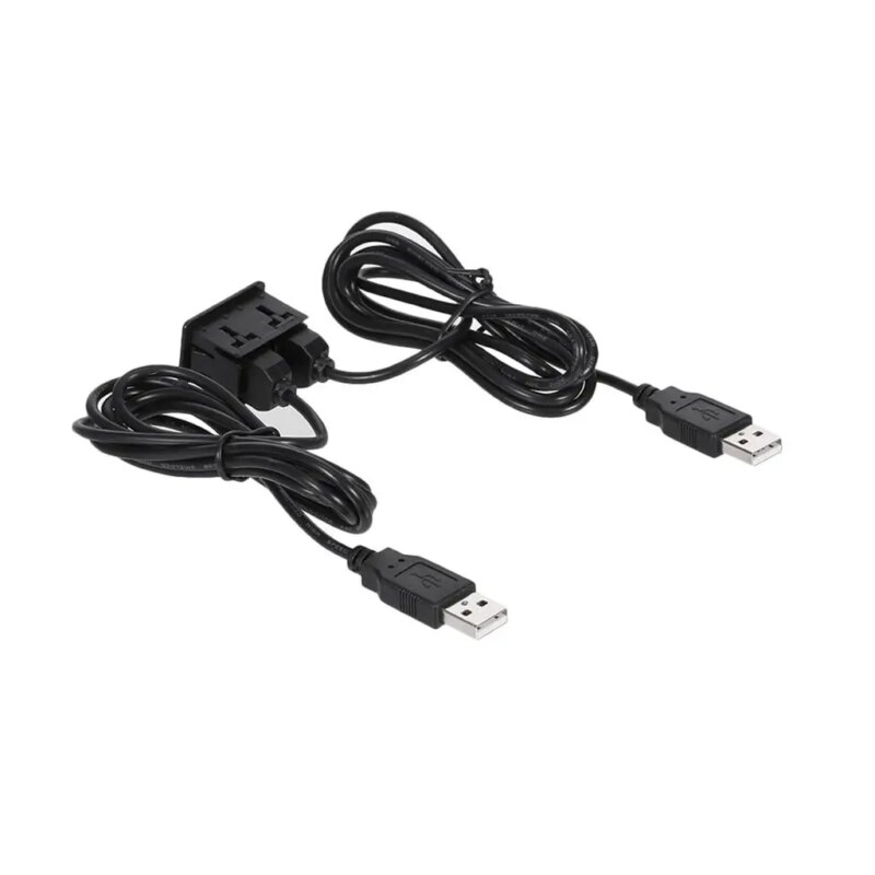 Modul Panou Auto 2x Usb A Mama La 2x Usb A Tata Cablu 1m Negru