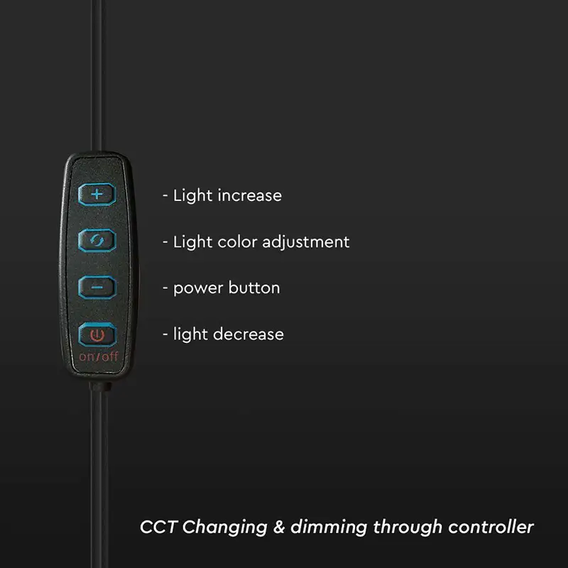 Selfie Led 7w 3200 5500k Ring Light 10 3in1 Cu Alimentare Usb V Tac Sku 23048