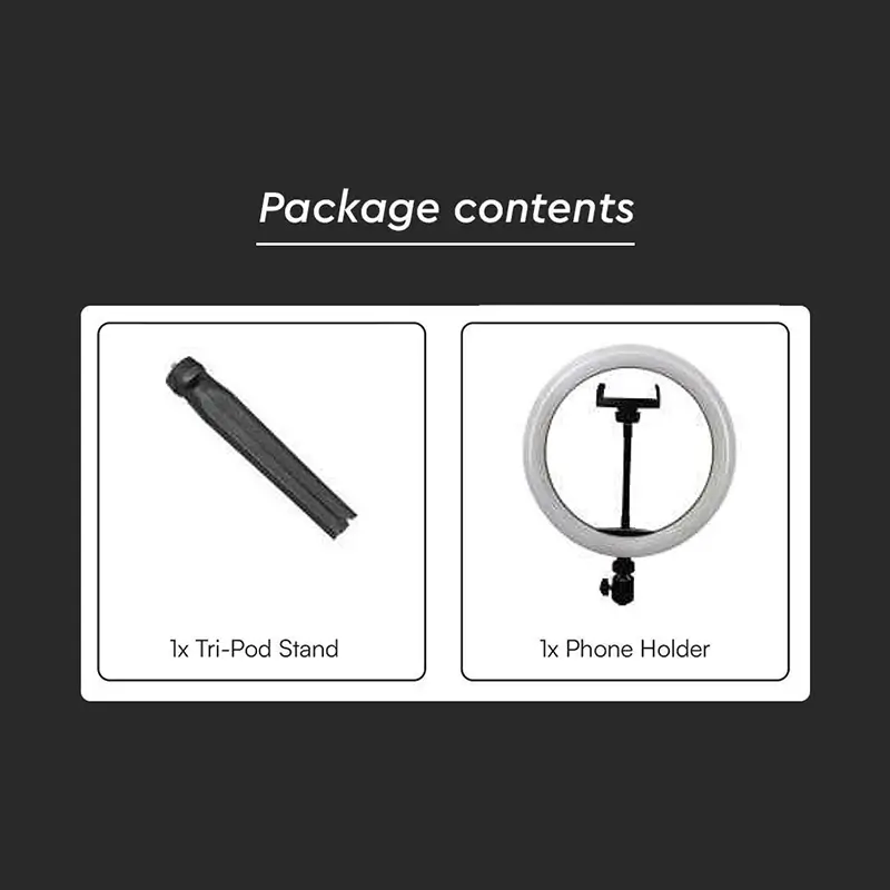 Selfie Led 7w 3200 5500k Ring Light 10 3in1 Cu Alimentare Usb V Tac Sku 23048