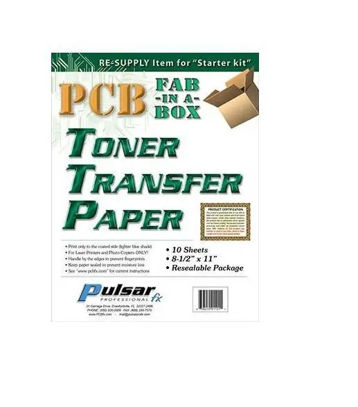 Set 10buc hartie transfer (PNP) A4 216x279mm