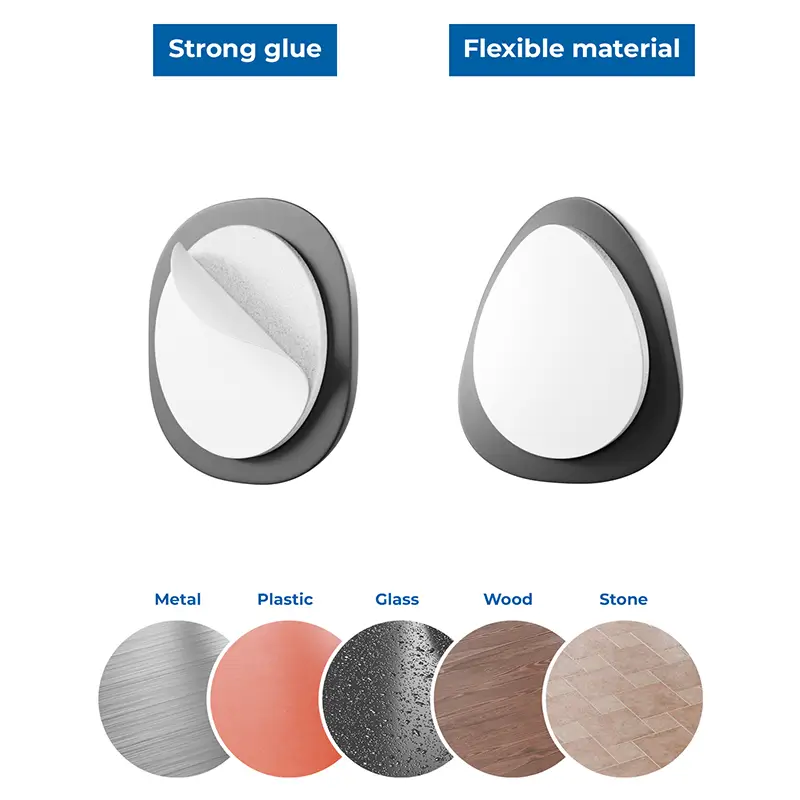 Set 6 Organizatoare Cabluri Cu Adeziv Negre Mk5541 Deleycon