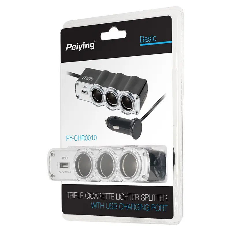 Splitter De Bricheta Auto X3 Cu Usb Si Cablu Peiying Py Chr0010