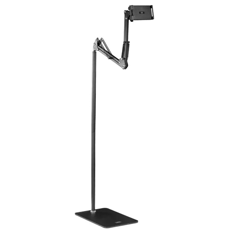C137 Suport portabil max. 1.35m pentru smartphone cu brat reglabil negru XO-C137