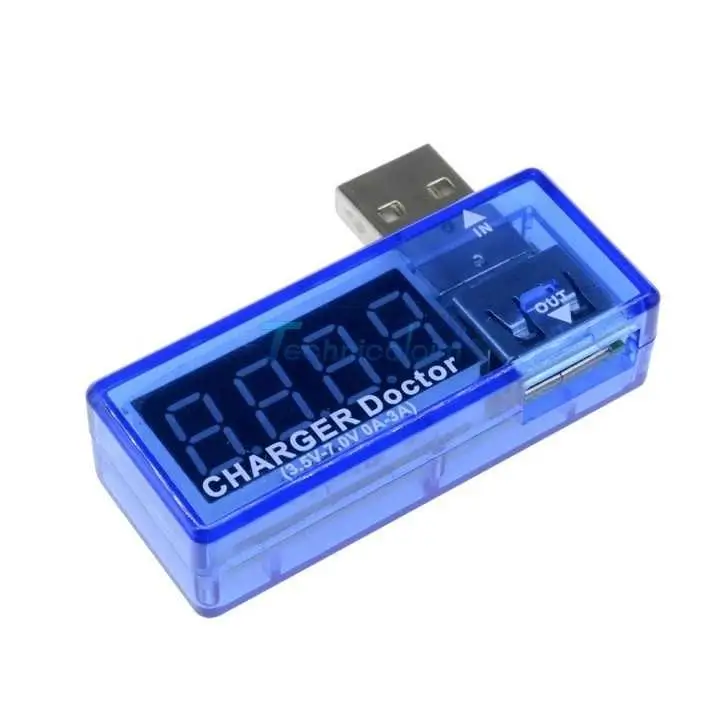Tester USB Ampermetru 0A-3A /Voltmetru 3.5V-7V albastru