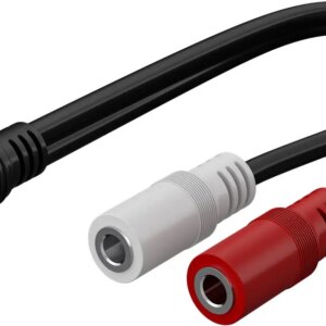 Cablu adaptor audio Jack 3.5 mm stereo tata la 2x 3.5 mm mono mama 0.2m Goobay 50465