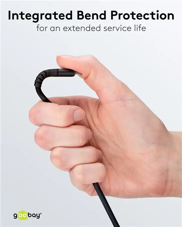 Cablu Extrem De Flexibil Din Silicon Si Textil 3m Usb C 31 Usb A 30 Supersoft Cu Mufe Metalice 3a 15w Goobay 74528