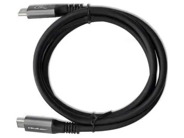 cablu usb c 40 usb c 40 1m pd 240w 4k 8k 40gbps thunderbolt 3 thunderbolt 4 qoltec 50669 1