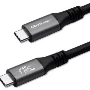 Cablu USB-C 4.0 - USB-C 4.0 1m PD 240W 4K 8K 40Gbps Thunderbolt 3 Thunderbolt 4 QOLTEC 50669
