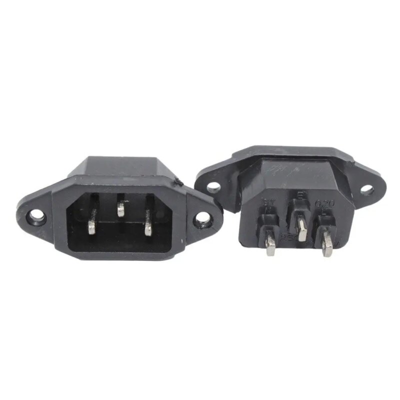 conector alimentare pc ac c14 e tata 10a 250vac montare pe panou lipire adam tech iec a 3 1