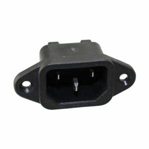 Conector alimentare PC AC C14 (E) tata 10A-250VAC montare pe panou /lipire ADAM TECH IEC-A-3
