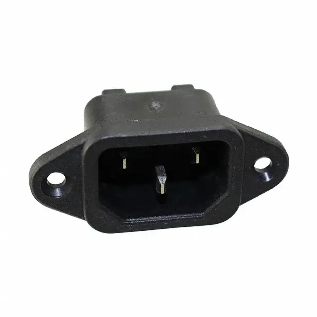 Conector alimentare PC AC C14 (E) tata 10A-250VAC montare pe panou /lipire ADAM TECH IEC-A-3