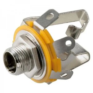 Conector Jack 6.3 mm mama stereo 3 piste montare pe panou NINIGI JC-124/6.35MM