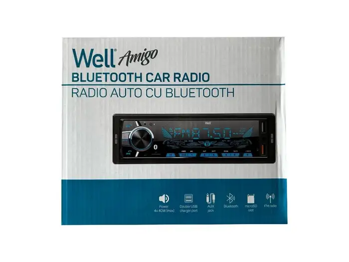 Radio Auto Well Amigo Bluetooth Usb Micro Sd 4x45w Radio Car Amigo Wl