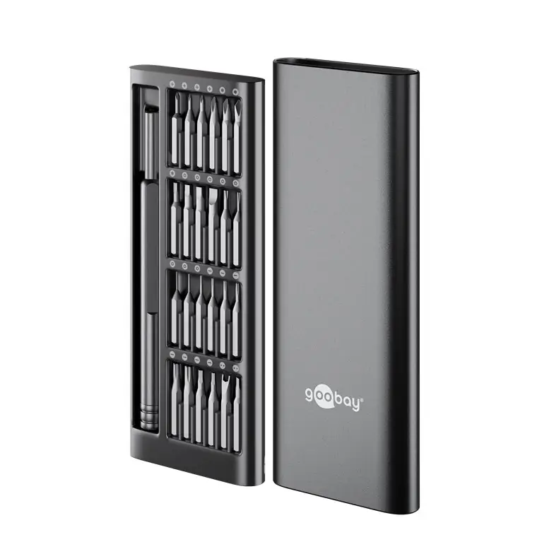 Set surubelnita de inalta calitate cu 24 biti 28mm otel S2 de precizie Goobay 77836