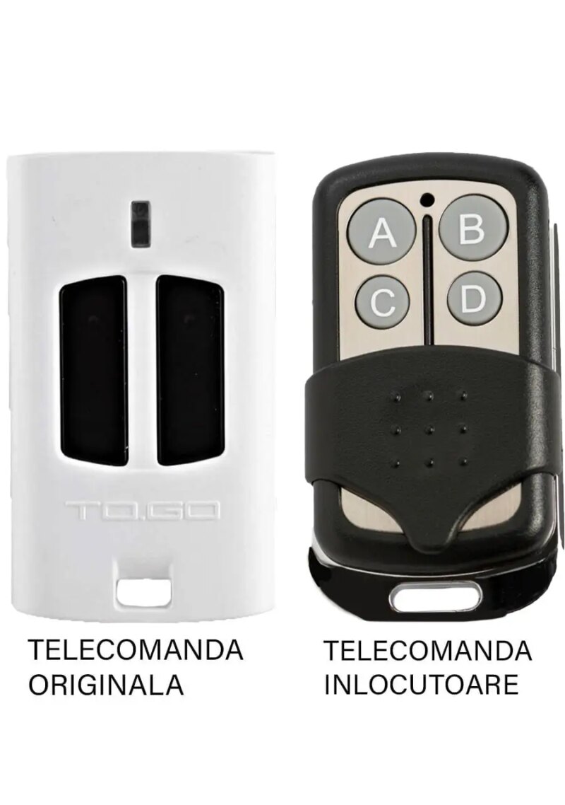 Telecomanda inlocuitoare 2 butoane frecventa 433.92MHz Beninca WP2 compatibila cu originalul (802)
