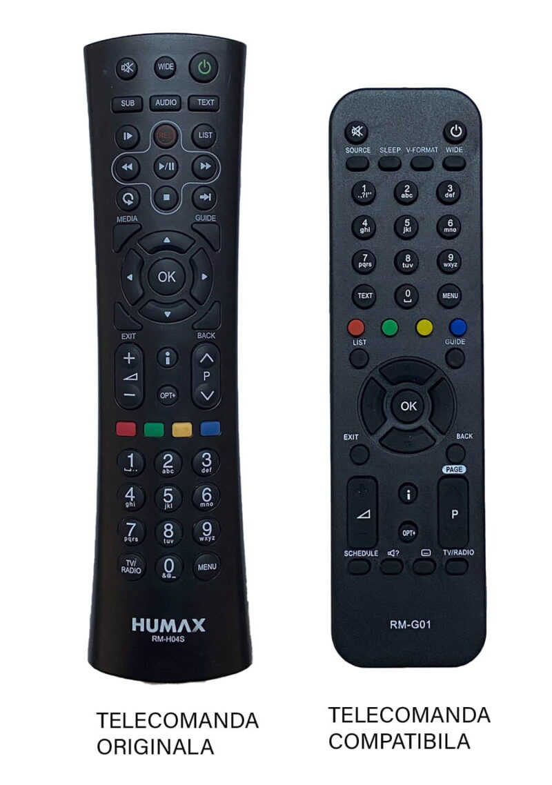 Telecomanda inlocuitoare compatibila pentru reciver DIGI RM-G01 compatibil cu originalul RM-H04S IR 724 (182-1) Telecomanda inlocuitoare compatibila pentru reciver DIGI RM-G01 compatibil cu originalul RM-H04S IR 724 (182-1)