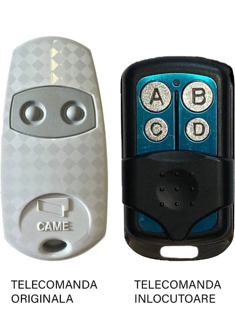 Telecomanda inlocuitoare poarta garaj 2 butoane cod fix frecventa 433.92MHz Came Top 432EE compatibila cu originalul (804) Telecomanda inlocuitoare poarta garaj 2 butoane cod fix frecventa 433.92MHz Came Top 432EE compatibila cu originalul (804)
