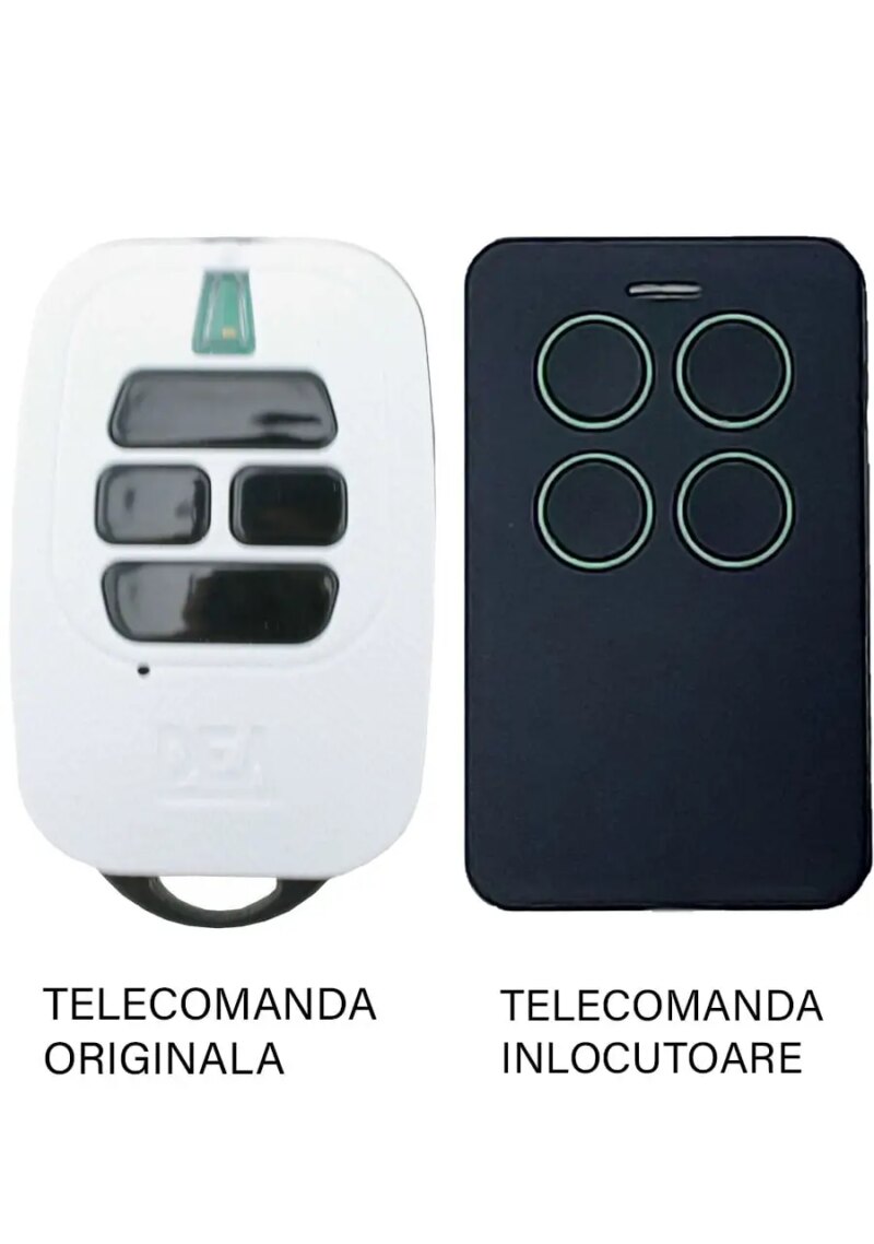 Telecomanda inlocuitoare poarta garaj 4 butoane cod saritor frecventa 433.92MHz Dea GTi4 compatibila cu originalul (810/4)