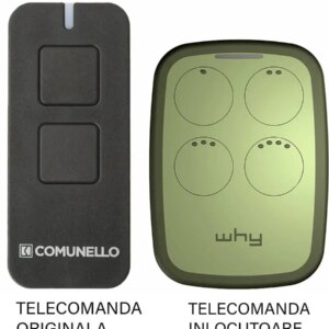 Telecomanda inlocuitoare poarta garaj cu 2 butoane rolling cod frecventa 433.92MHz Comunnelo Victor 2RC compatibila cu originalu