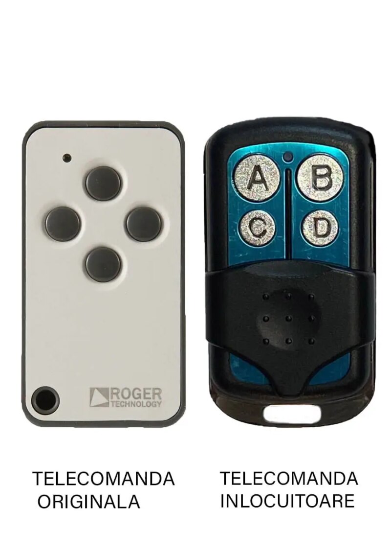 Telecomanda inlocuitoare poarta garaj de 2 si 4 canale cod fix 433.92MHz Roger E80 compatibila cu originalul (845) Telecomanda inlocuitoare poarta garaj de 2 si 4 canale cod fix 433.92MHz Roger E80 compatibila cu originalul (845)