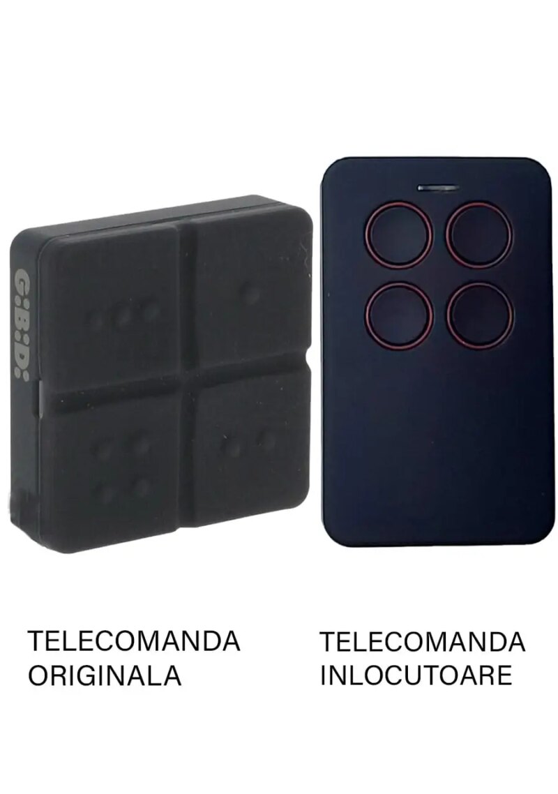 Telecomanda inlocuitoare poarta garaj de 2 si 4 canale cod saritor 433.92MHz Gibidi AU 3000 E Domino compatibila cu originalul (