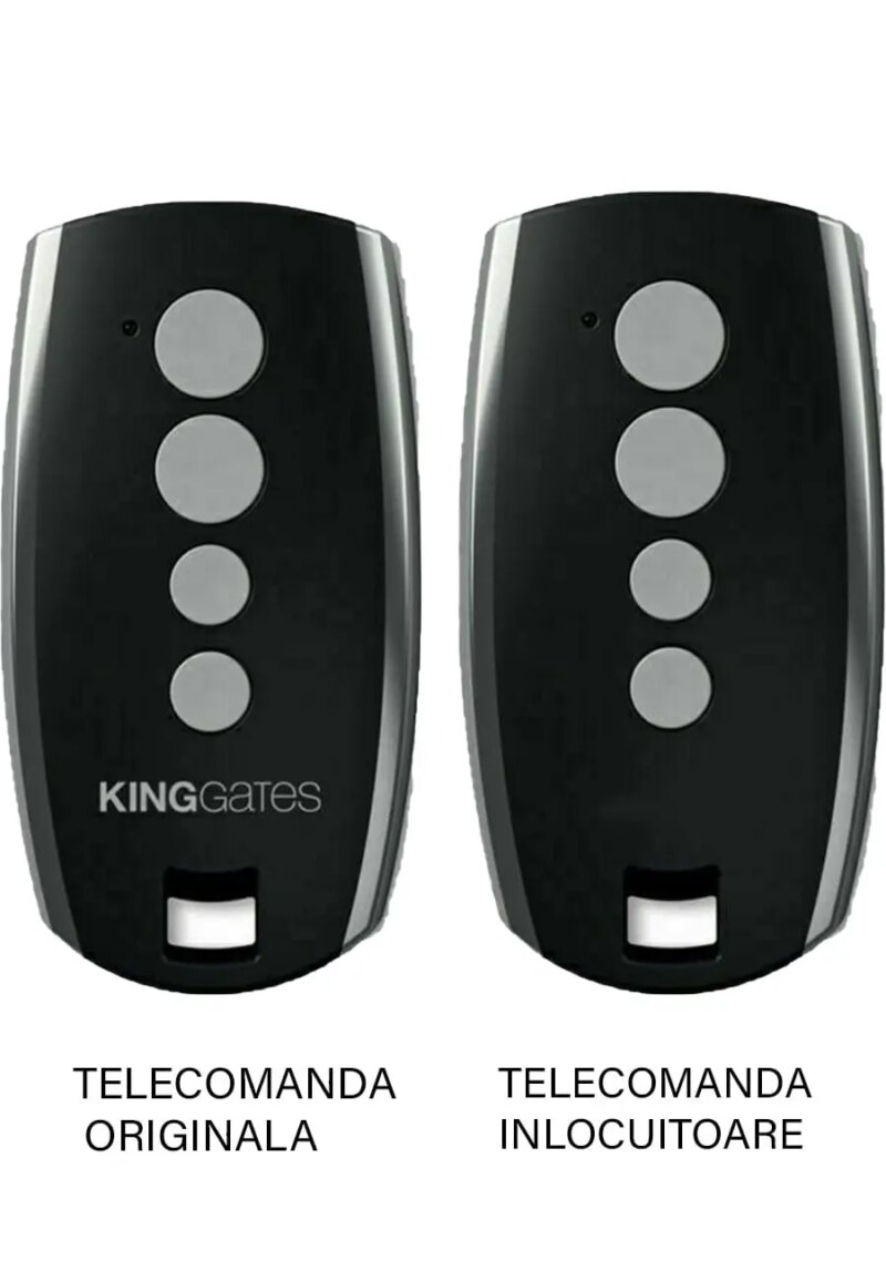 Telecomanda inlocuitoare poarta garaj de 2 si 4 canale cod saritor 433.92MHz KingGates Stylo 4 compatibila cu originalul (826)
