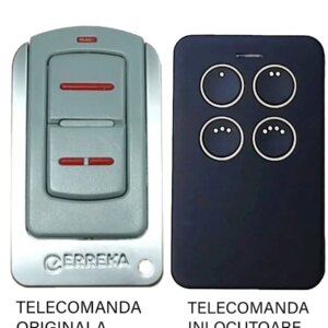 Telecomanda inlocuitoare poarta garaj Erreka Iris de doua si patru canale/ cod saritor/ 433.92MHz sau 868.35MHz (813)