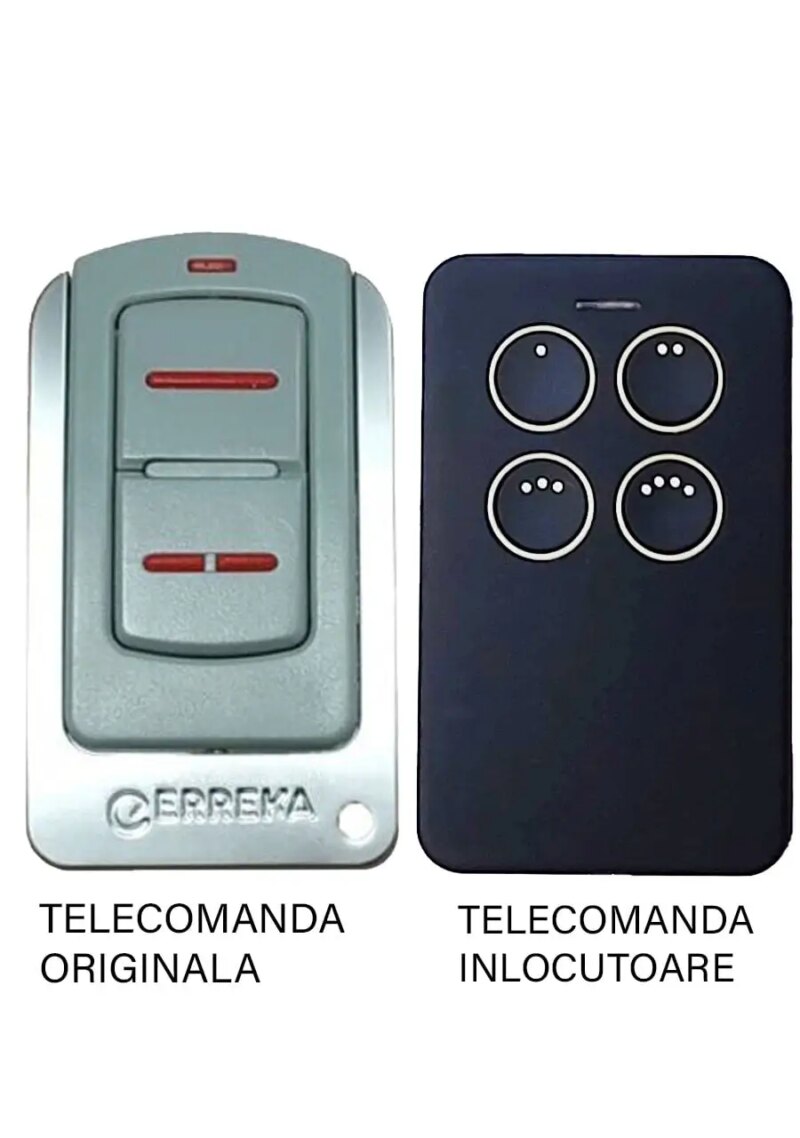 Telecomanda inlocuitoare poarta garaj Erreka Iris de doua si patru canale/ cod saritor/ 433.92MHz sau 868.35MHz (813) Telecomanda inlocuitoare poarta garaj Erreka Iris de doua si patru canale/ cod saritor/ 433.92MHz sau 868.35MHz (813)