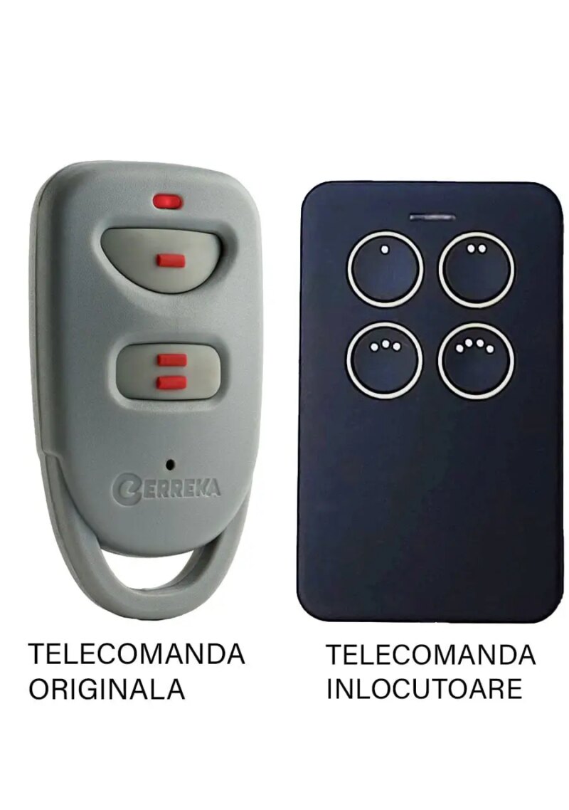 Telecomanda inlocuitoare poarta garaj Erreka Lira de doua si patru canale/ cod saritor/ 433.92MHz (814)