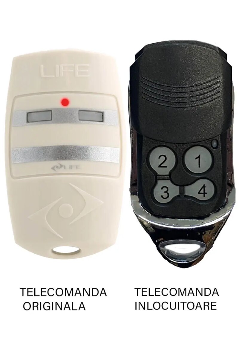Telecomanda inlocuitoare poarta garaj Life cu 4 canale BRAVO /BRAVO4 433.92MHz Codificare LIFE Auto Code (832)