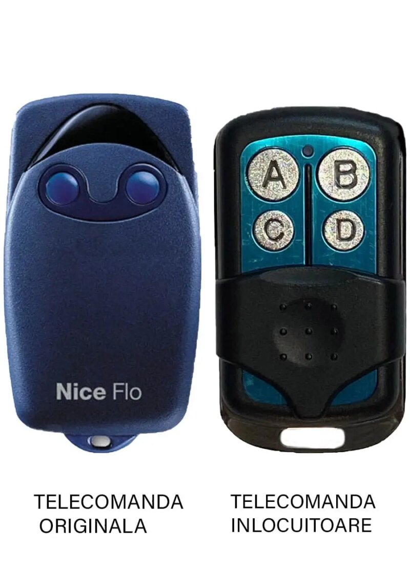 Telecomanda inlocuitoare poarta garaj Nice Flo 2 R-S cu cod programabil 1024 de combinatii si DIP-SWITCH 433.92MHz /cu functie d Telecomanda inlocuitoare poarta garaj Nice Flo 2 R-S cu cod programabil 1024 de combinatii si DIP-SWITCH 433.92MHz /cu functie d