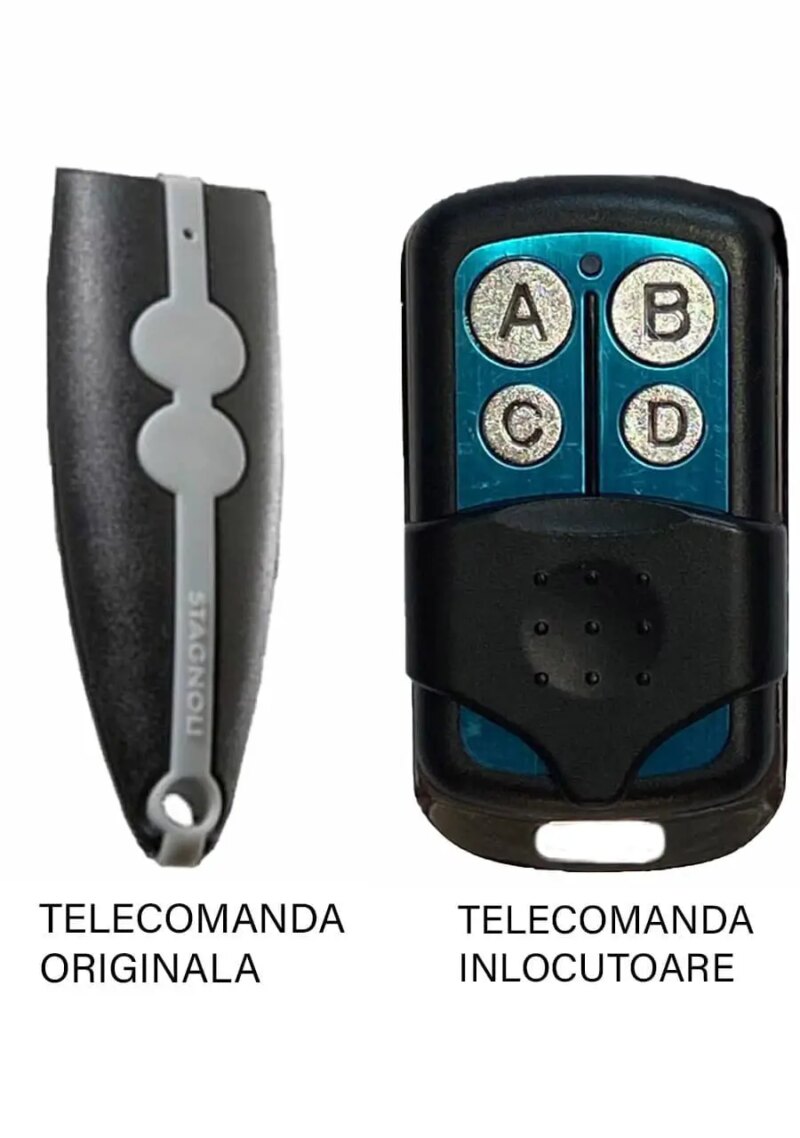 Telecomanda inlocuitoare poarta garaj Stagnoli Venus AV222 2 butoane/ cod fix/ 433.92Mhz (591)