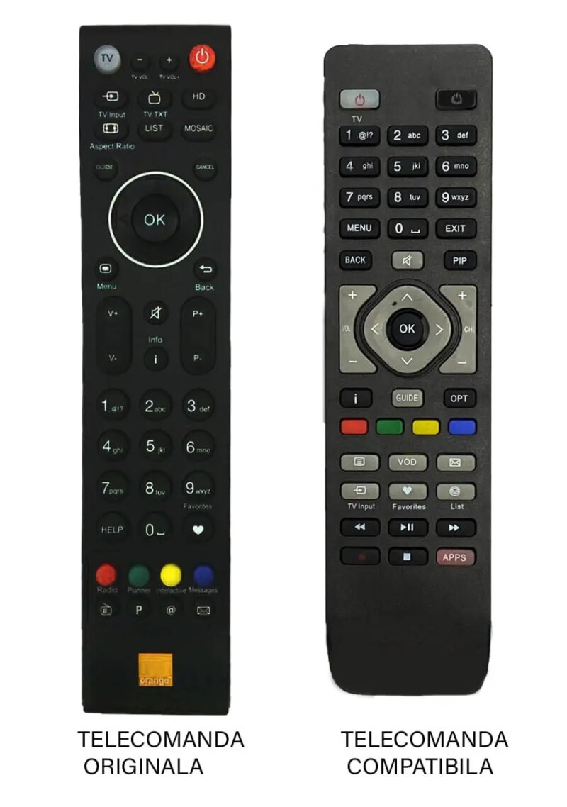 Telecomanda inlocuitoare Telekom IPTV compatibila cu Orange (192-1)